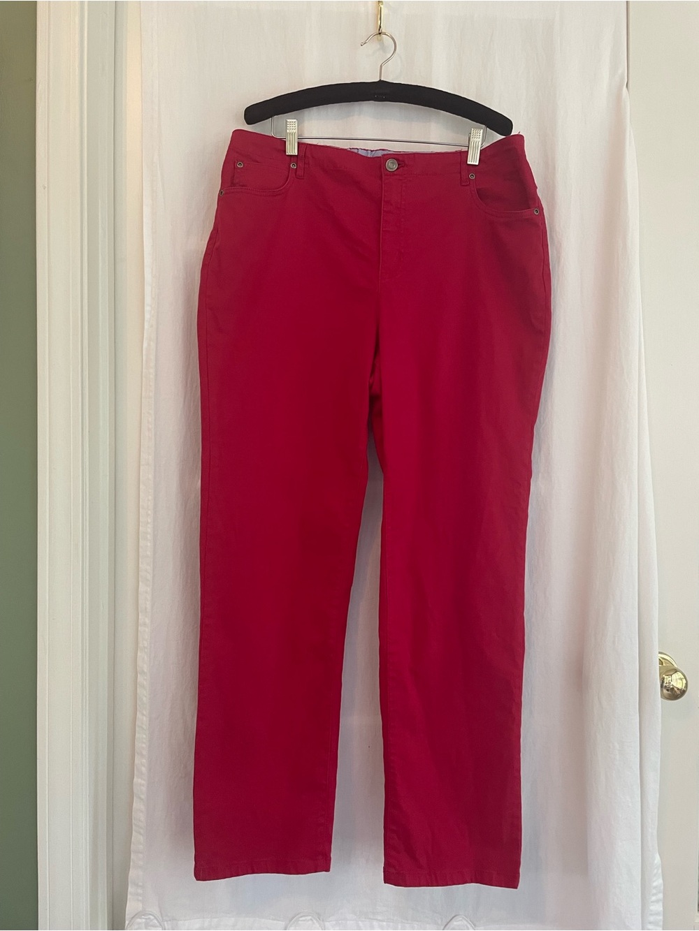 Appleseed's Straight Leg Jeans in Red